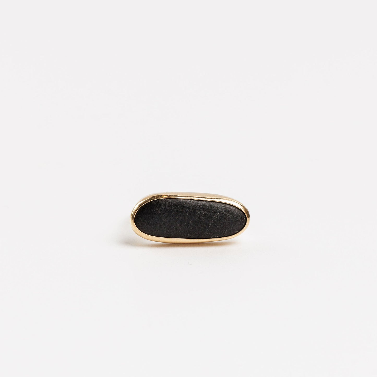 oval basat gem ring on a white background