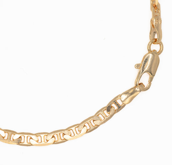 gold fill chain bracelet clasp detail