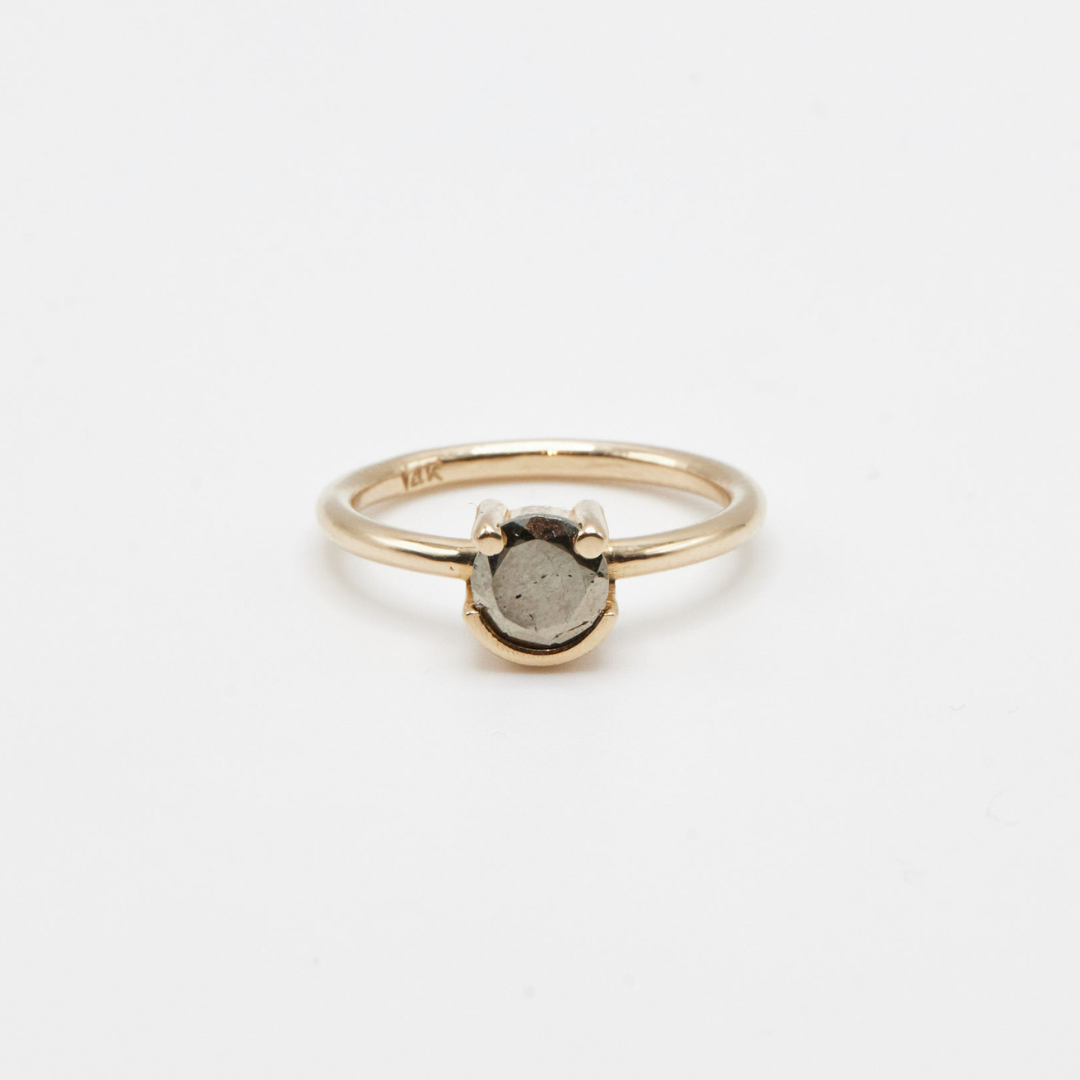 Super Smiley Pyrite Ring