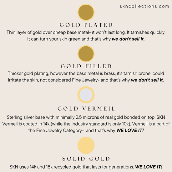 Vermeil Floating  Chain Necklace