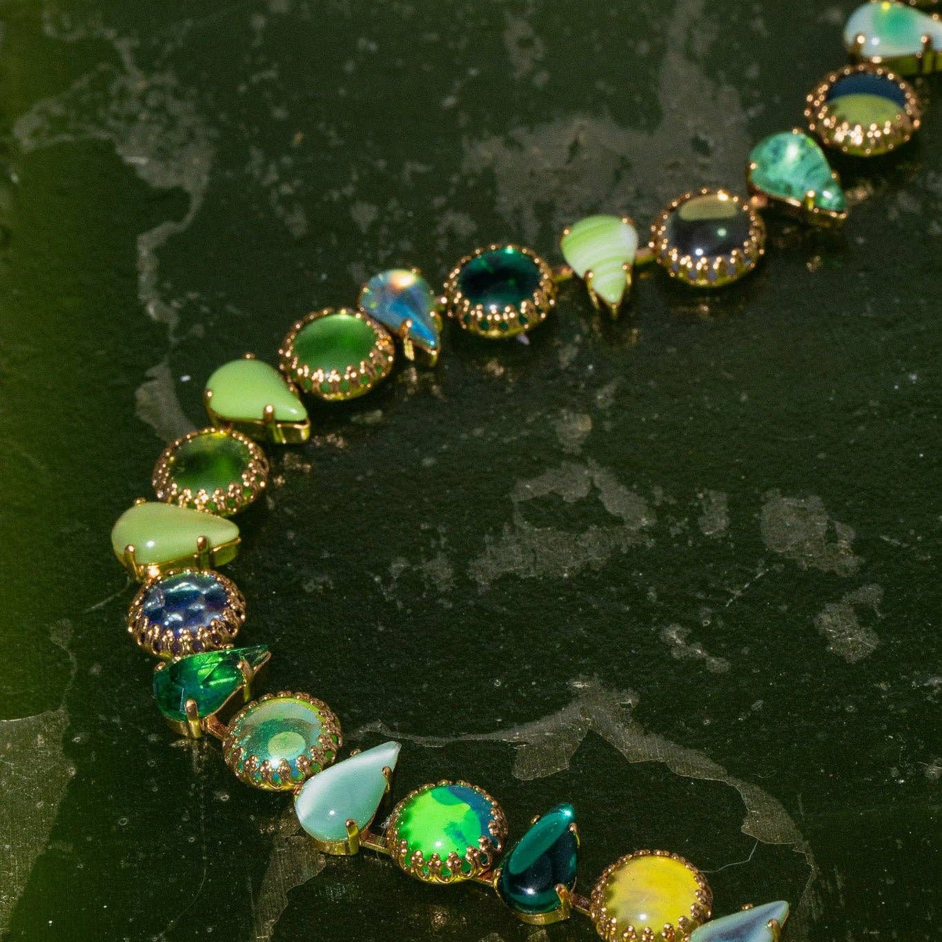 Layering Choker in Salad (Gold)