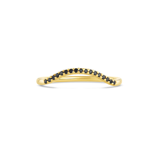 black diamond gold contour band on a white background