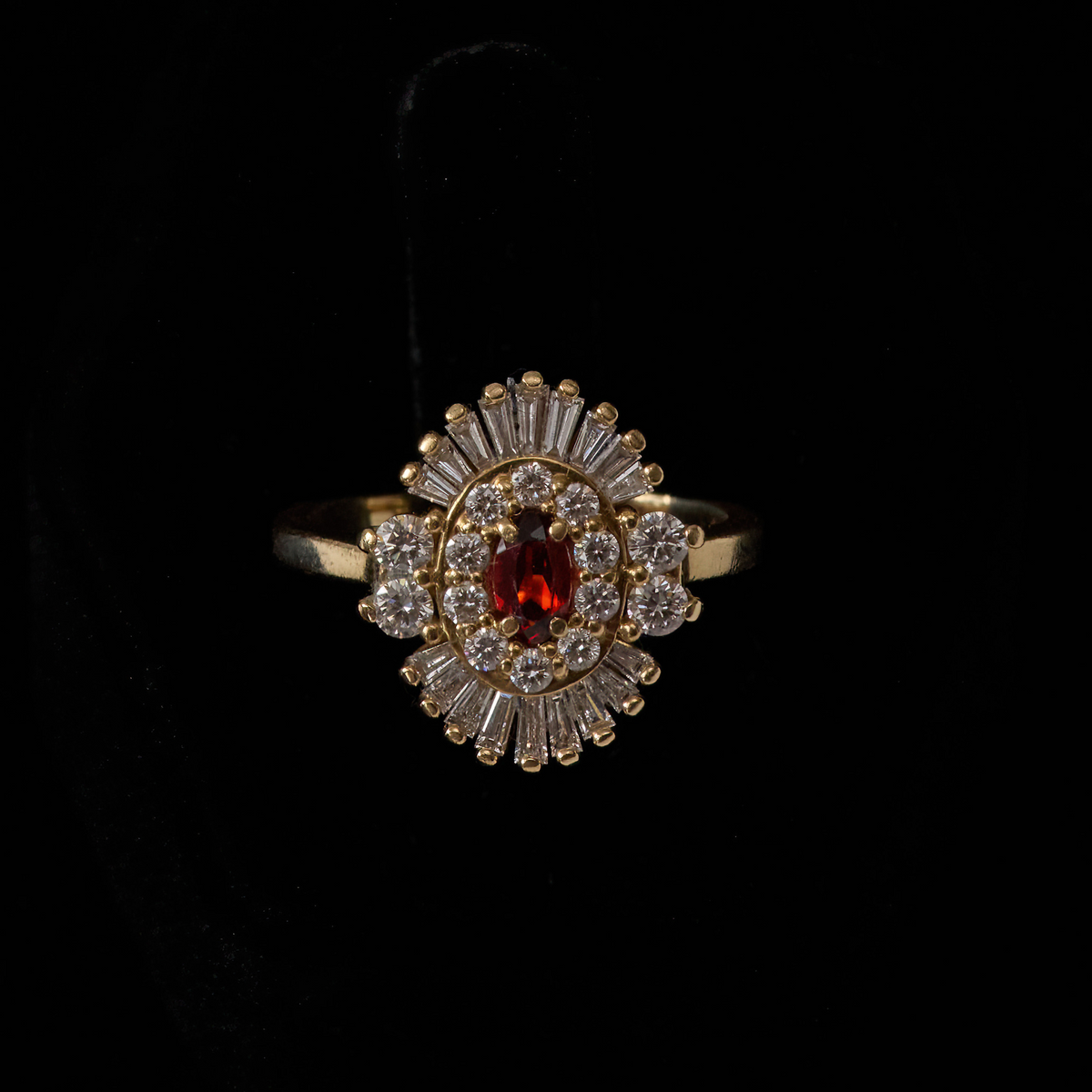 Art Deco Halo Ring