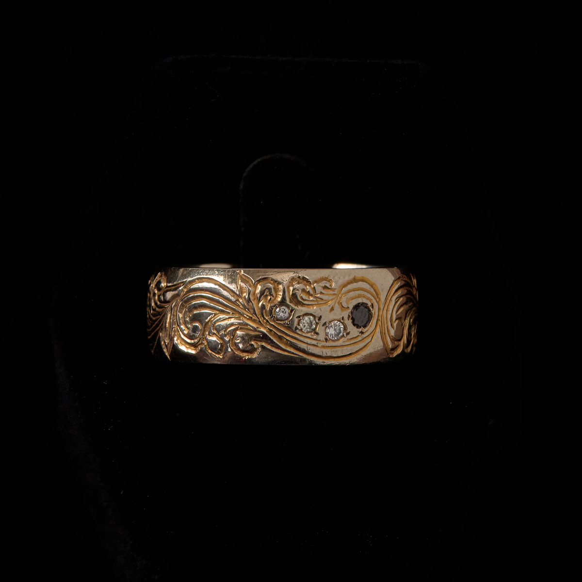 Hand Engraved Wedding band