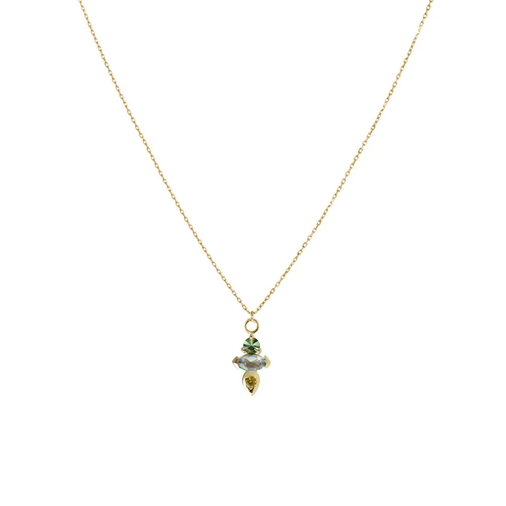 AM-PM Tourmaline Pendant Necklace