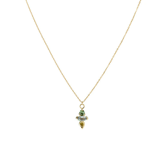 AM-PM Tourmaline Pendant Necklace