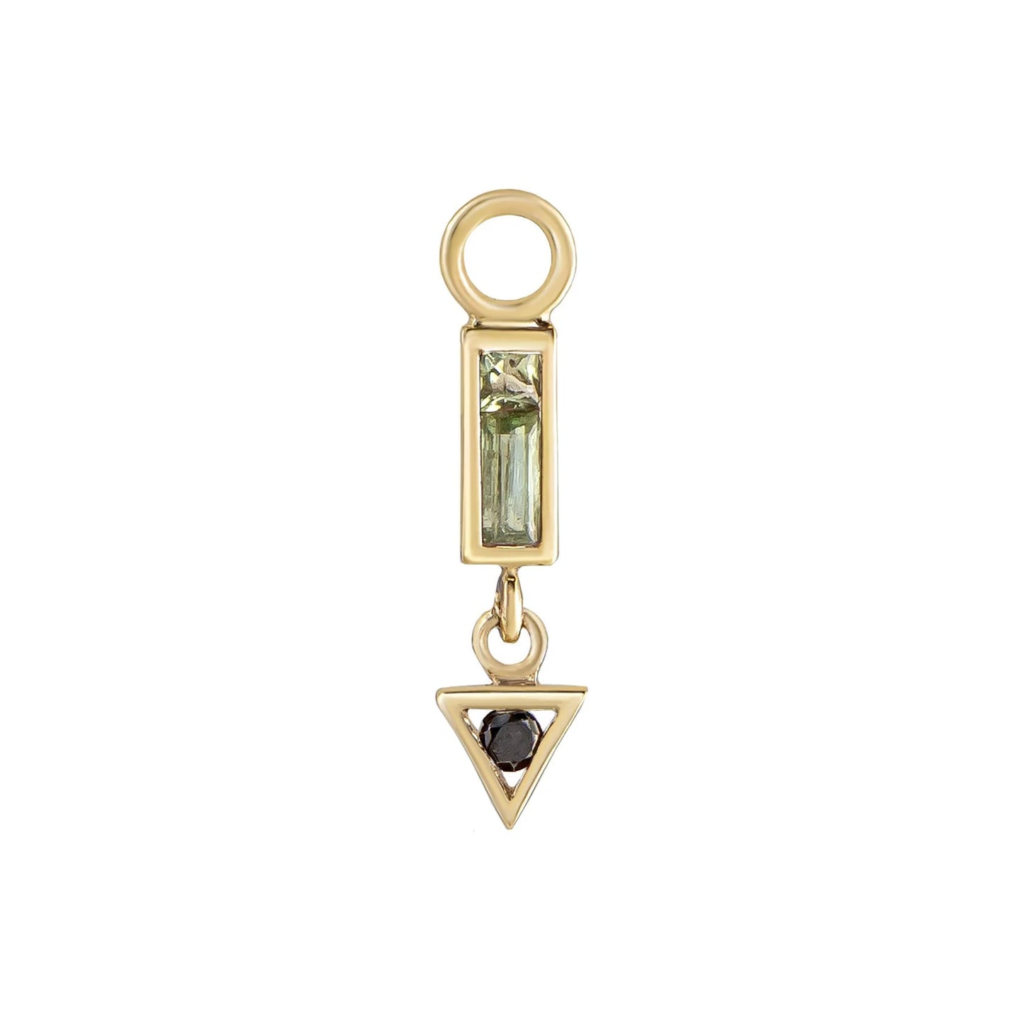Green Tourmaline + Black Diamond Plaque