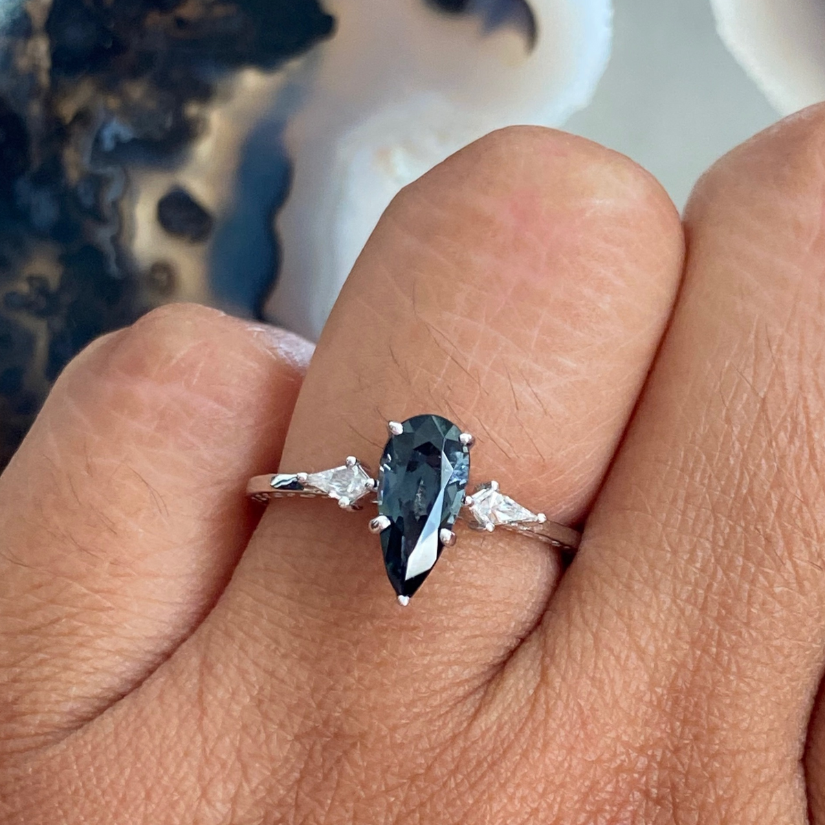 Spinel Engagement Ring