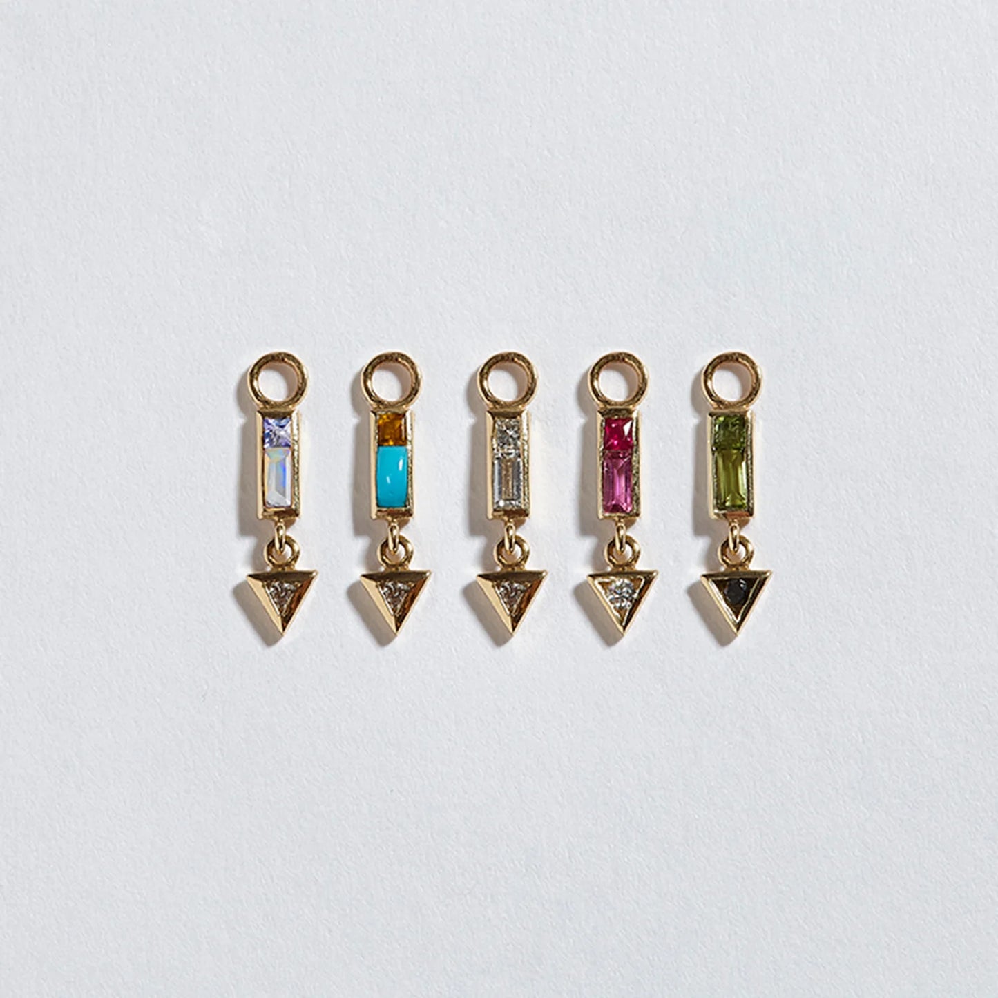 Green Tourmaline + Black Diamond Plaque