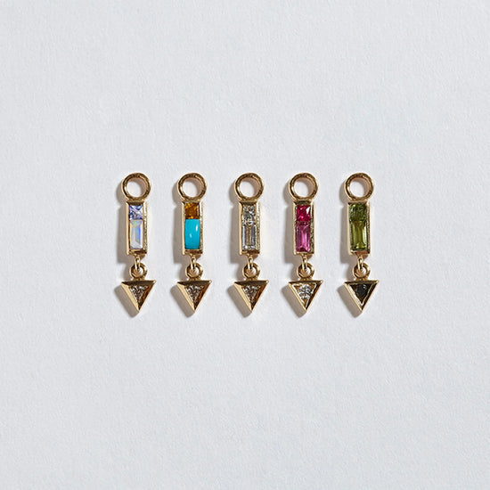 Green Tourmaline + Black Diamond Plaque