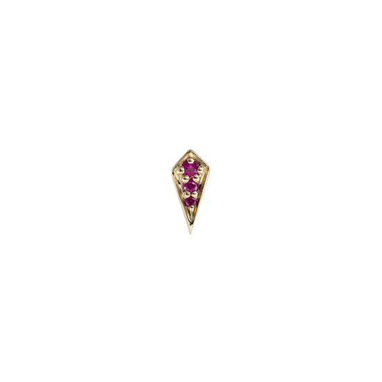 Mini Rhombus Ruby Stud