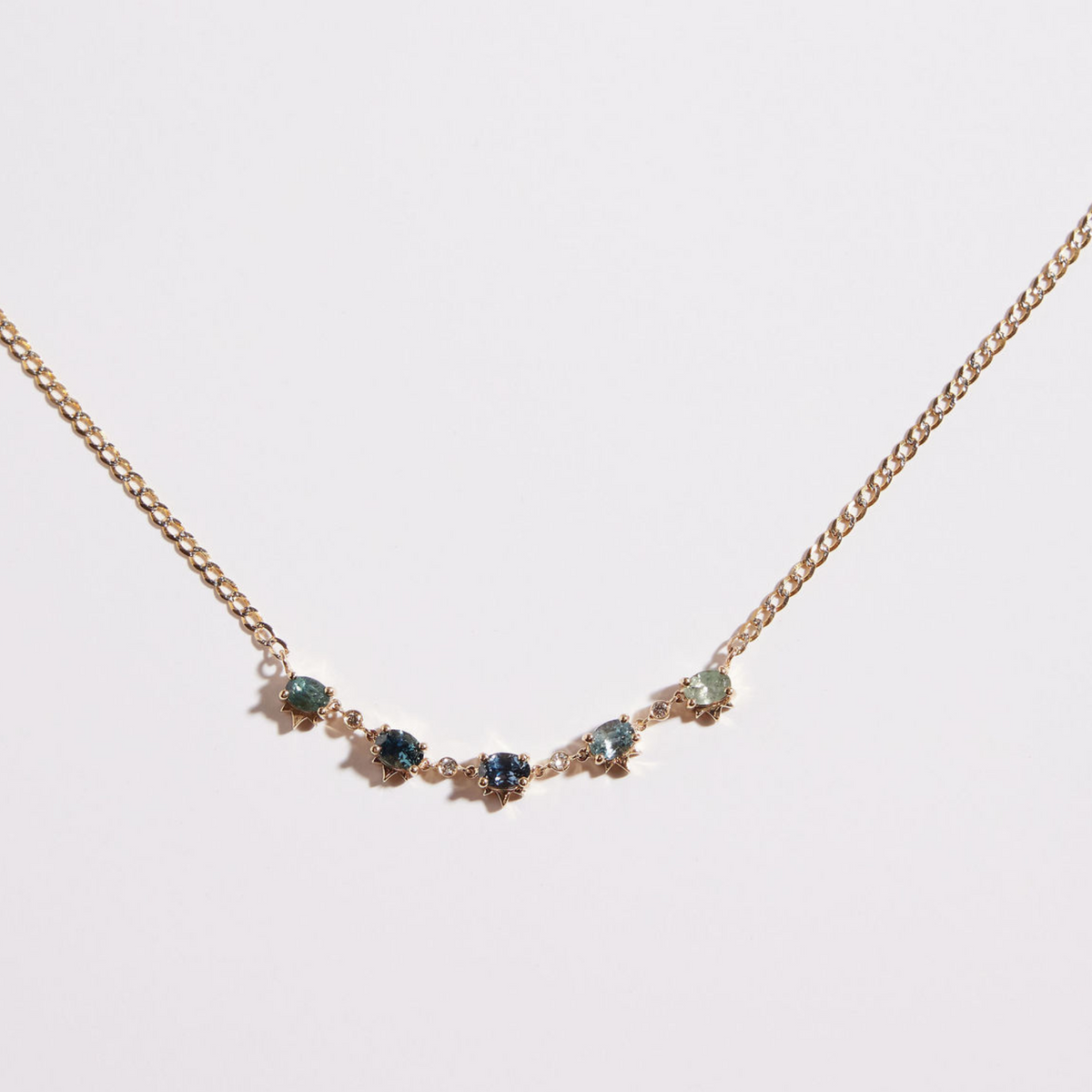 Heirloom Sapphire + Diamond Necklace