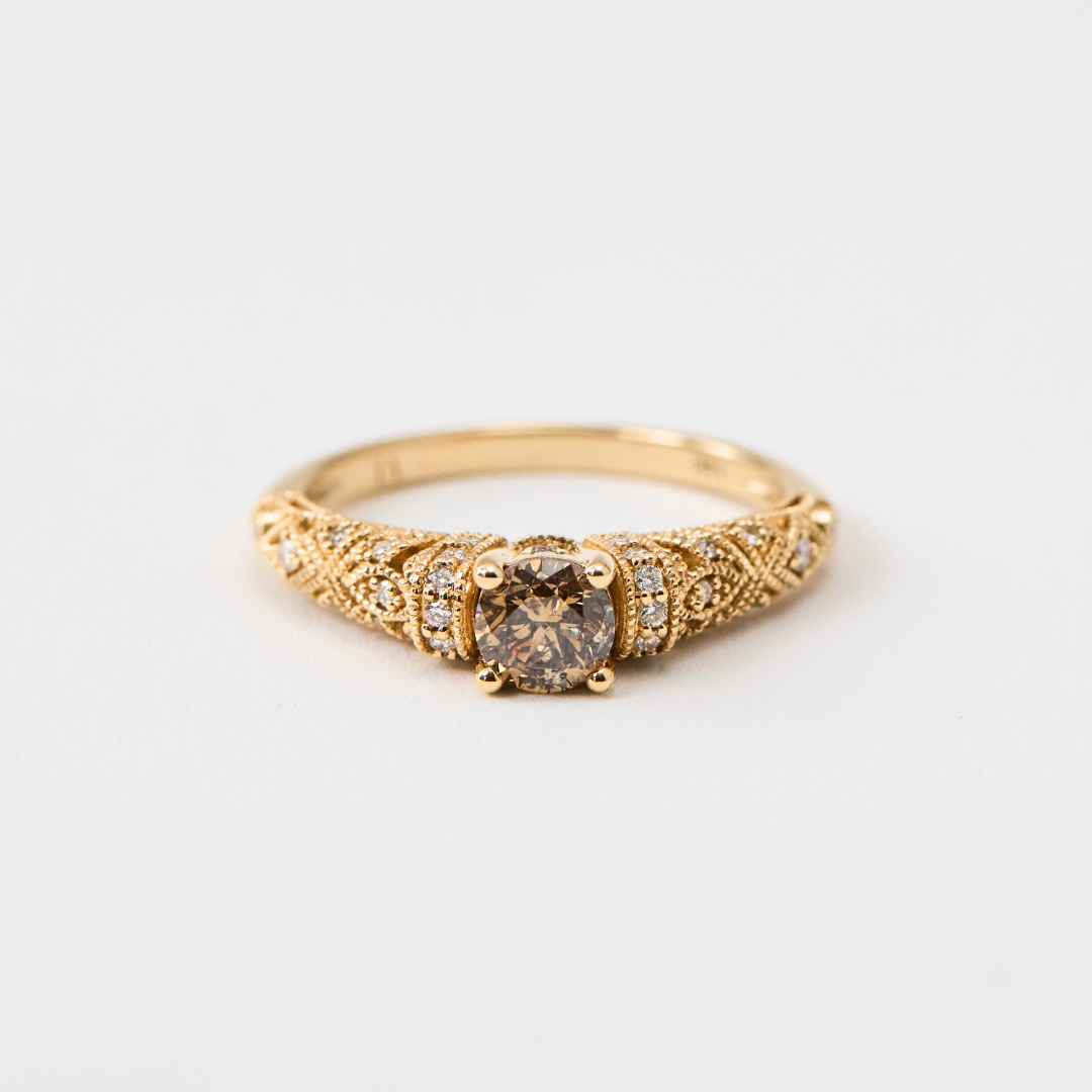 Champagne Diamond Josephine Ring