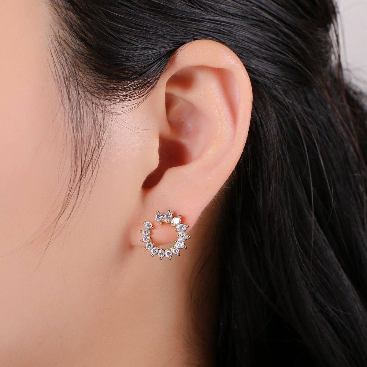 Pavé Cluster Stud Earrings