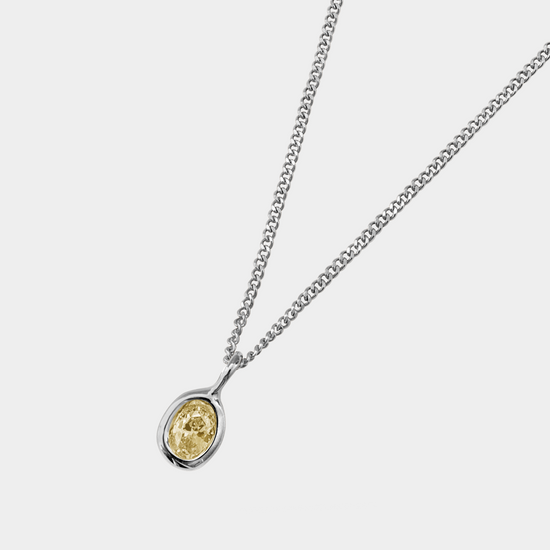 Necklace with a pendant on a white background