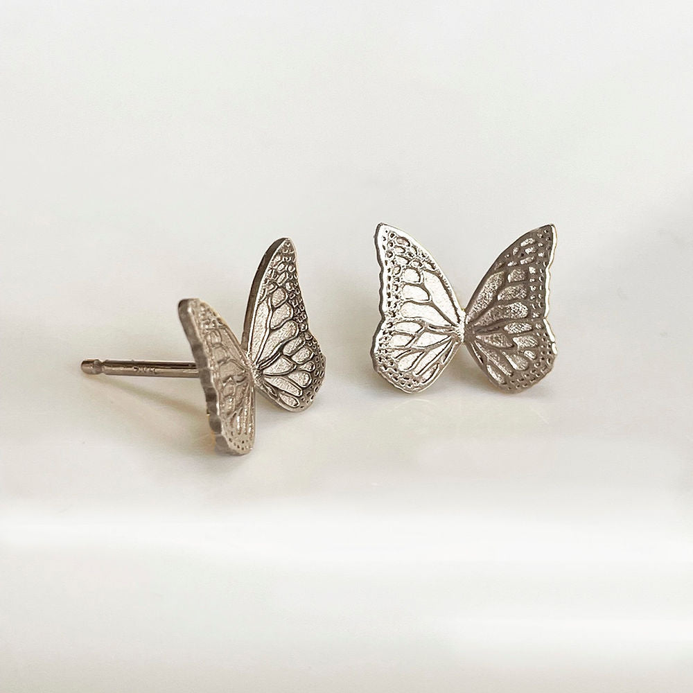 Monarch Butterfly Studs in Sterling Silver