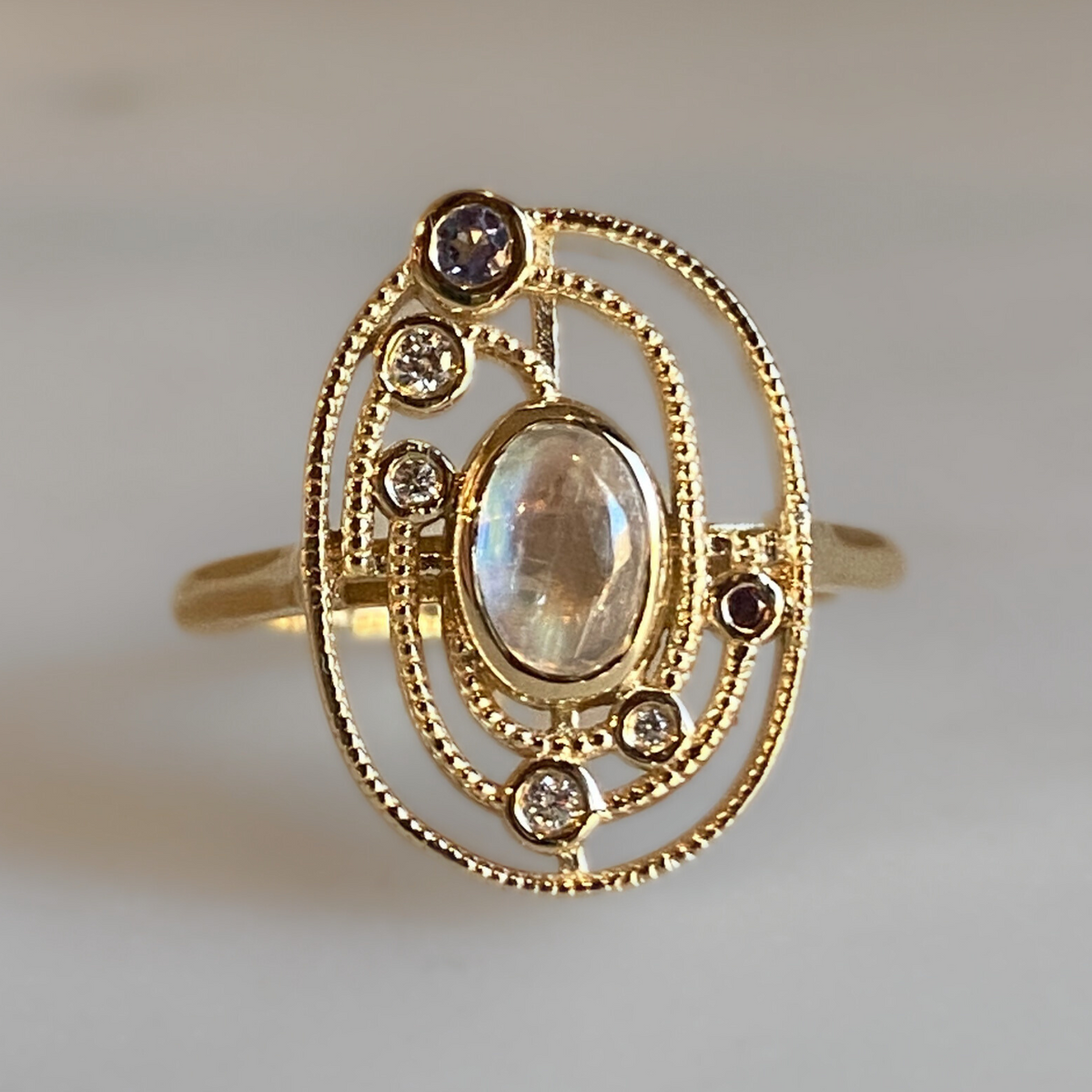 Galaxy Moonstone Ring