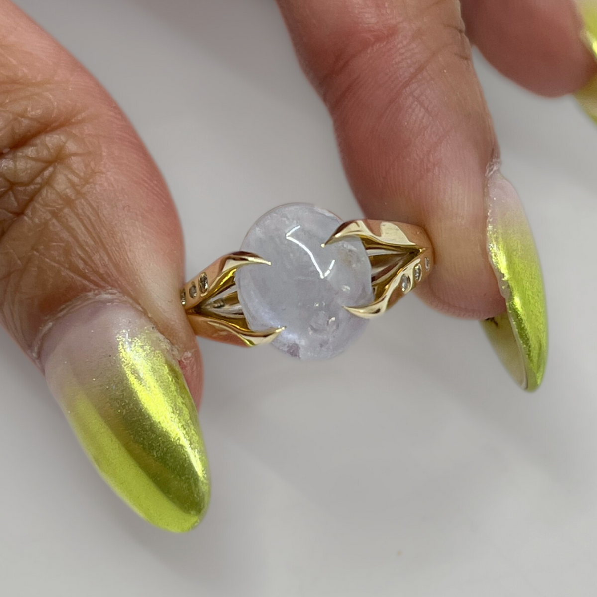 Mid Century Moonstone Ring