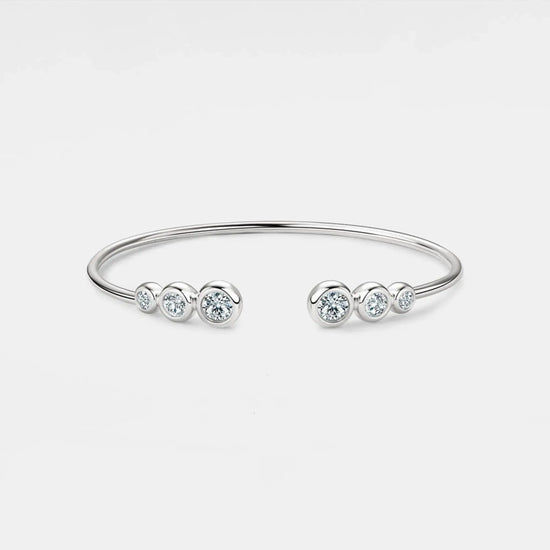 Moissanite Bangle Bracelet