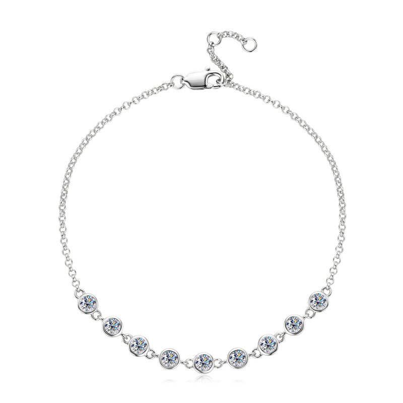 Moissanite Station Bracelet
