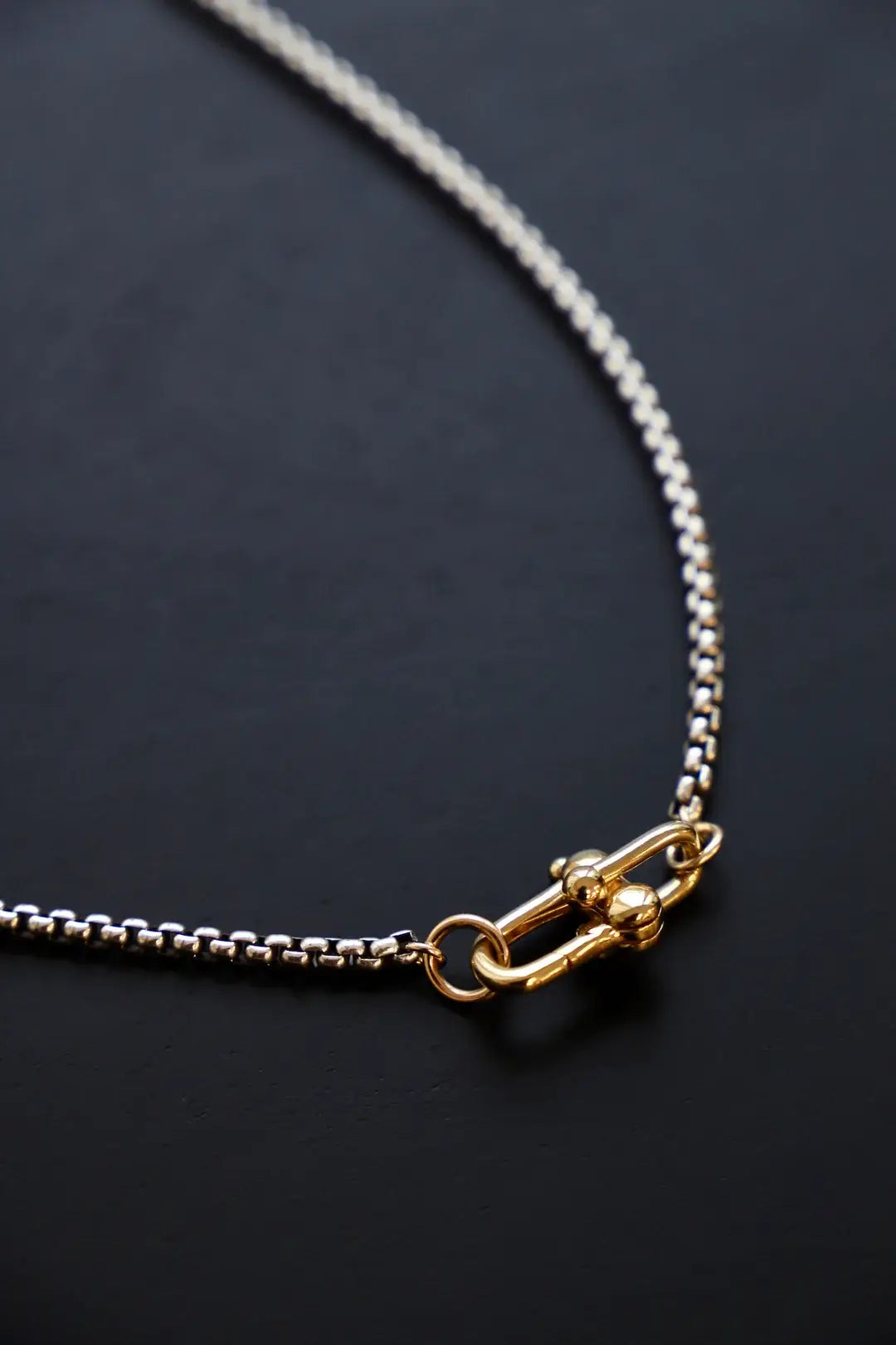 Mixed Metal Nova Box Chain Necklace