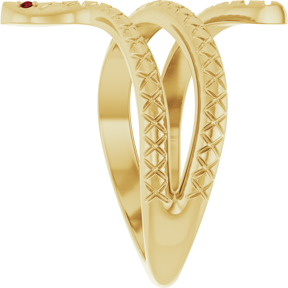 Mozambique Garnet Snake Ring