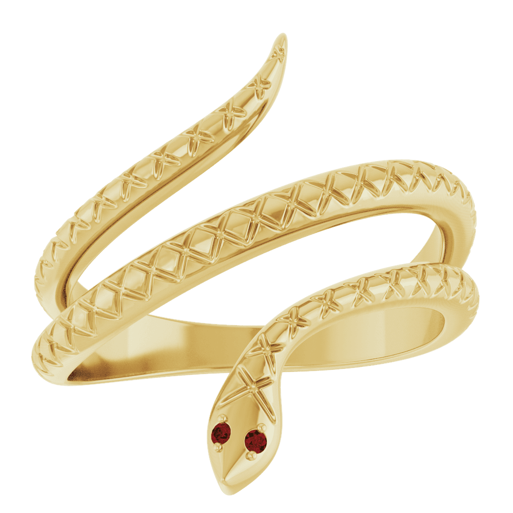 Mozambique Garnet Snake Ring