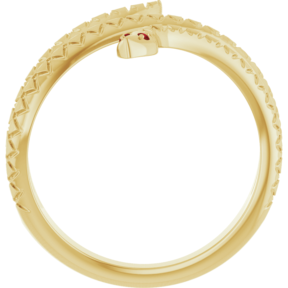 Mozambique Garnet Snake Ring