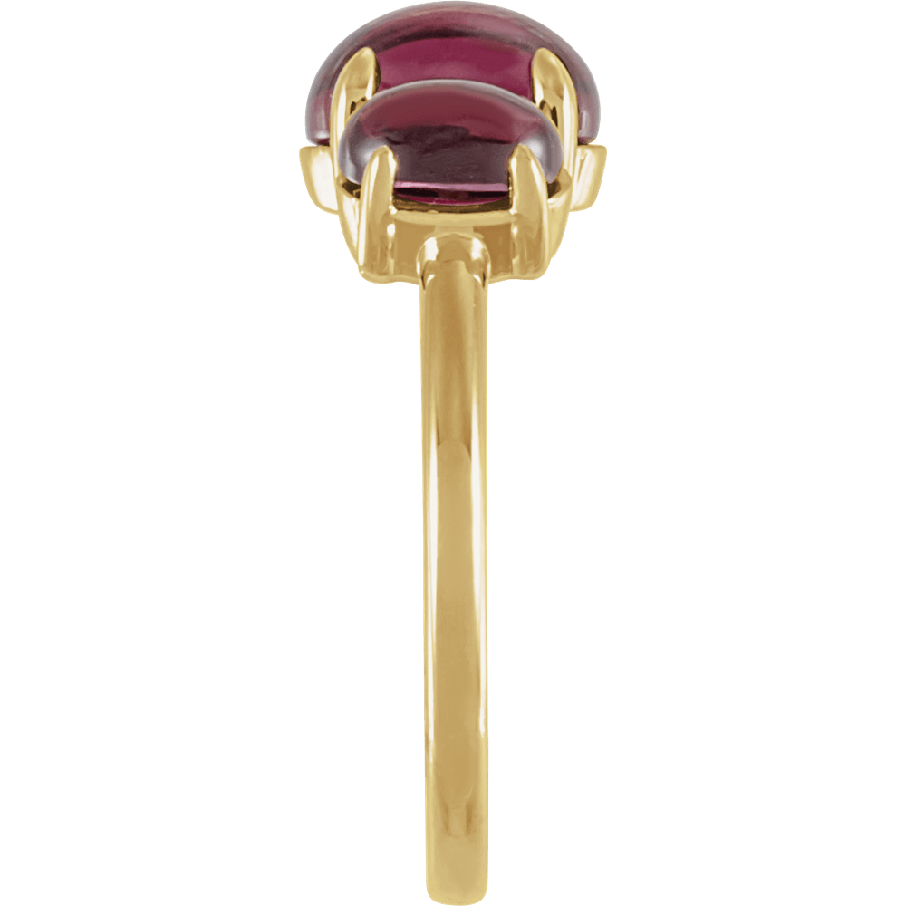 Rhodolite Garnet Cabochon Ring