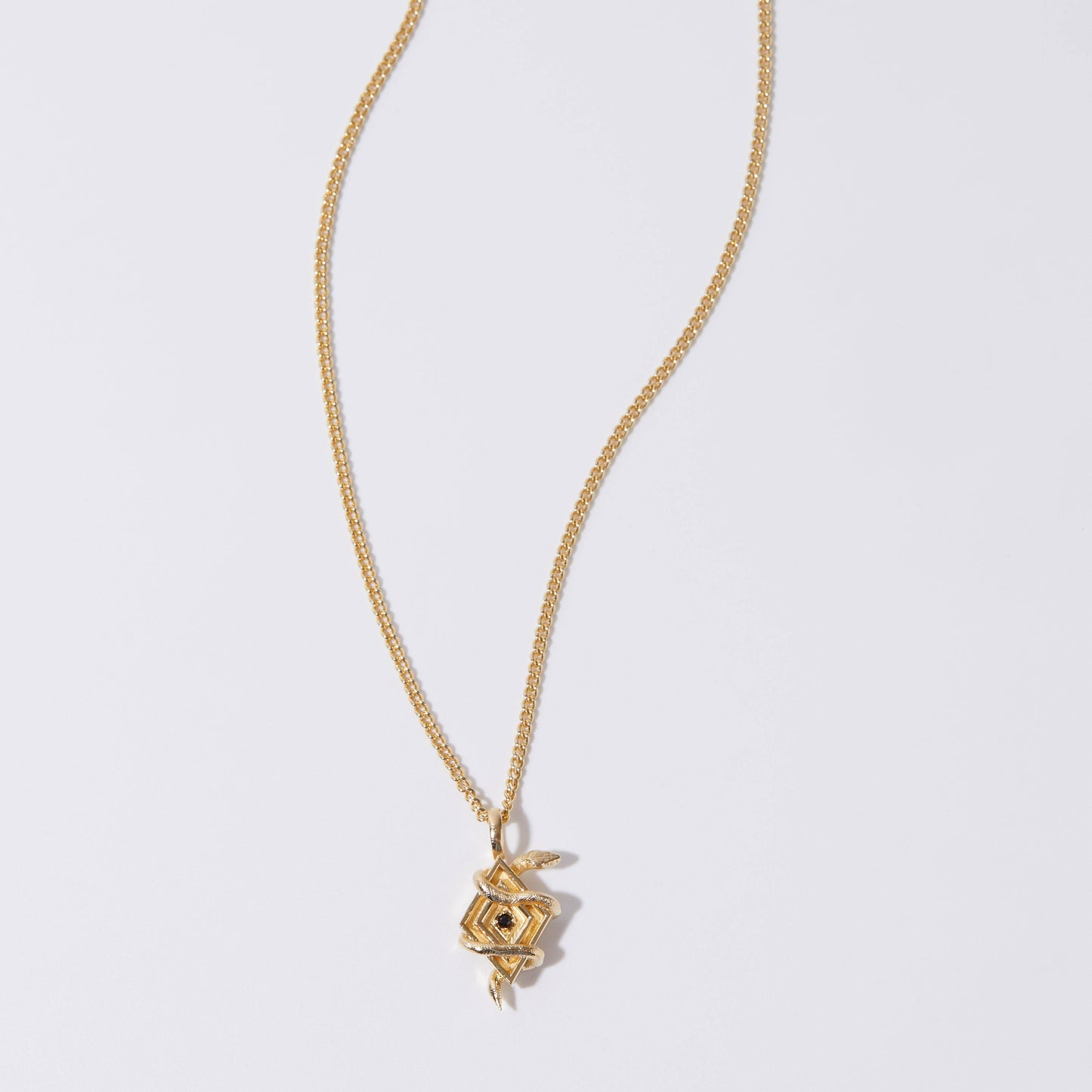 Sidewinder Necklace in Moonstone/Gold
