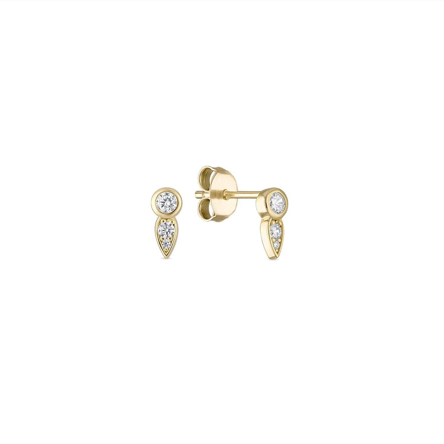 Vermeil Pavé Petal Studs
