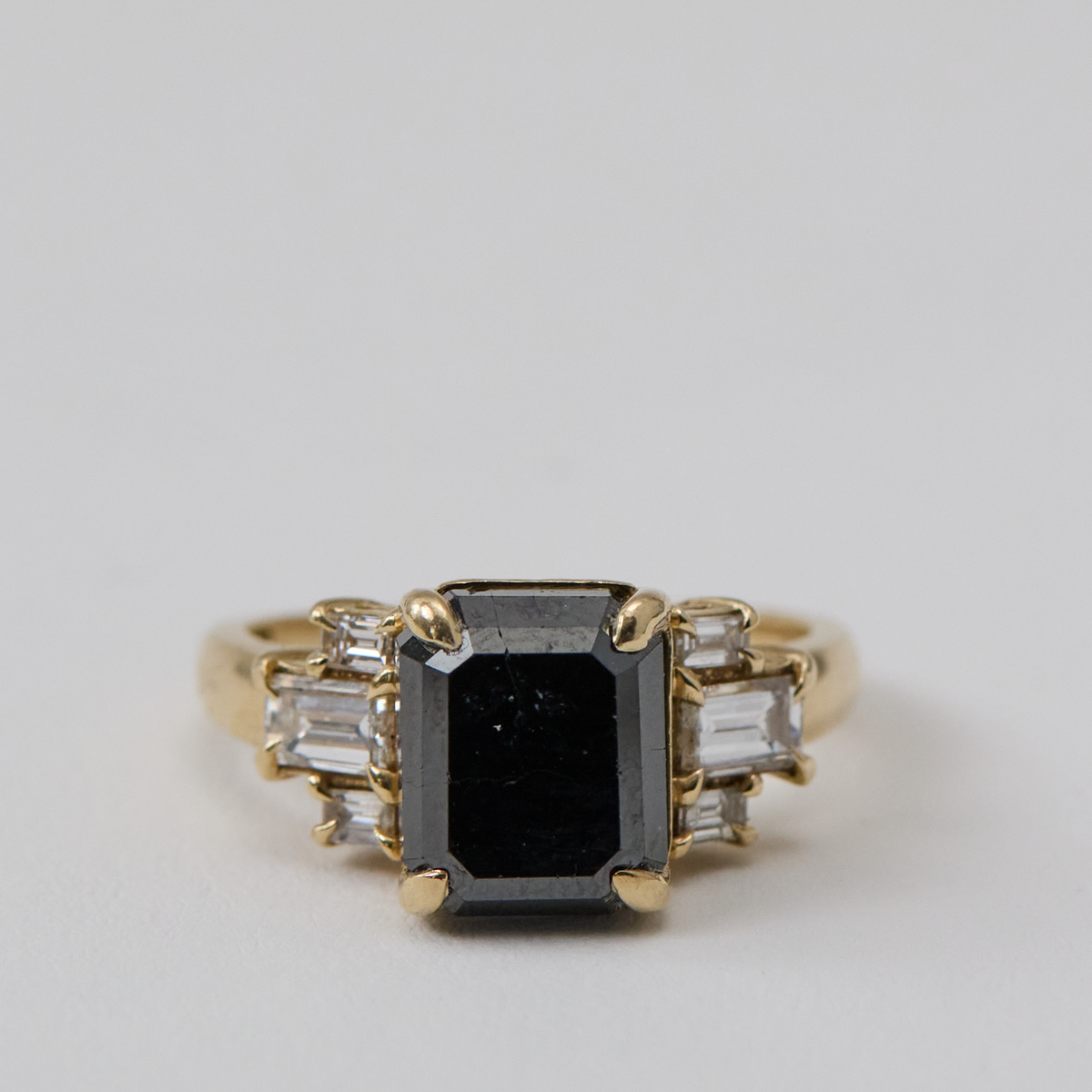Black Diamond Engagement ring