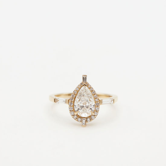 Diamond Marchesa ring on white background