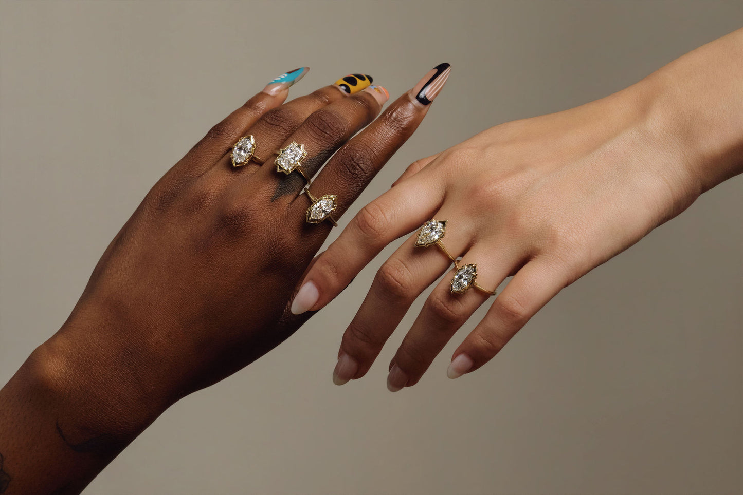 Golden Hour Hexagon Diamond Ring