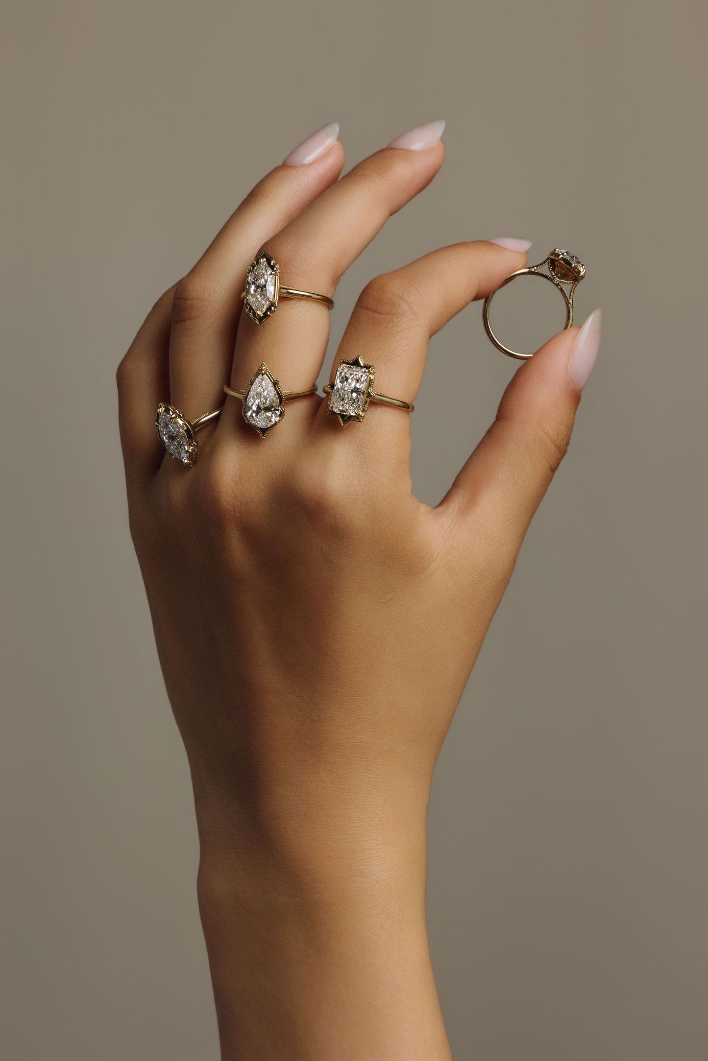 Oasis Pear Diamond Ring