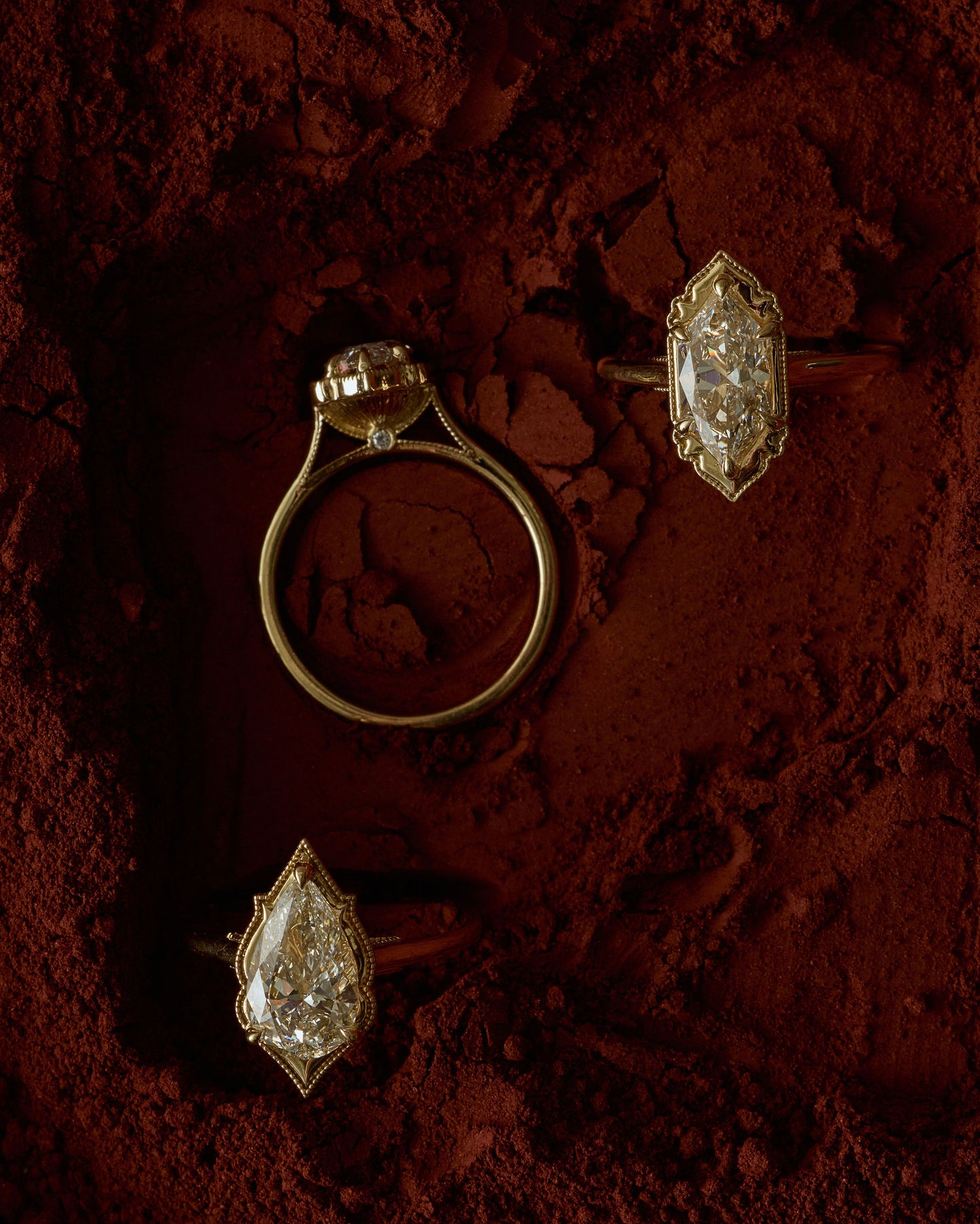 Golden Hour Hexagon Diamond Ring