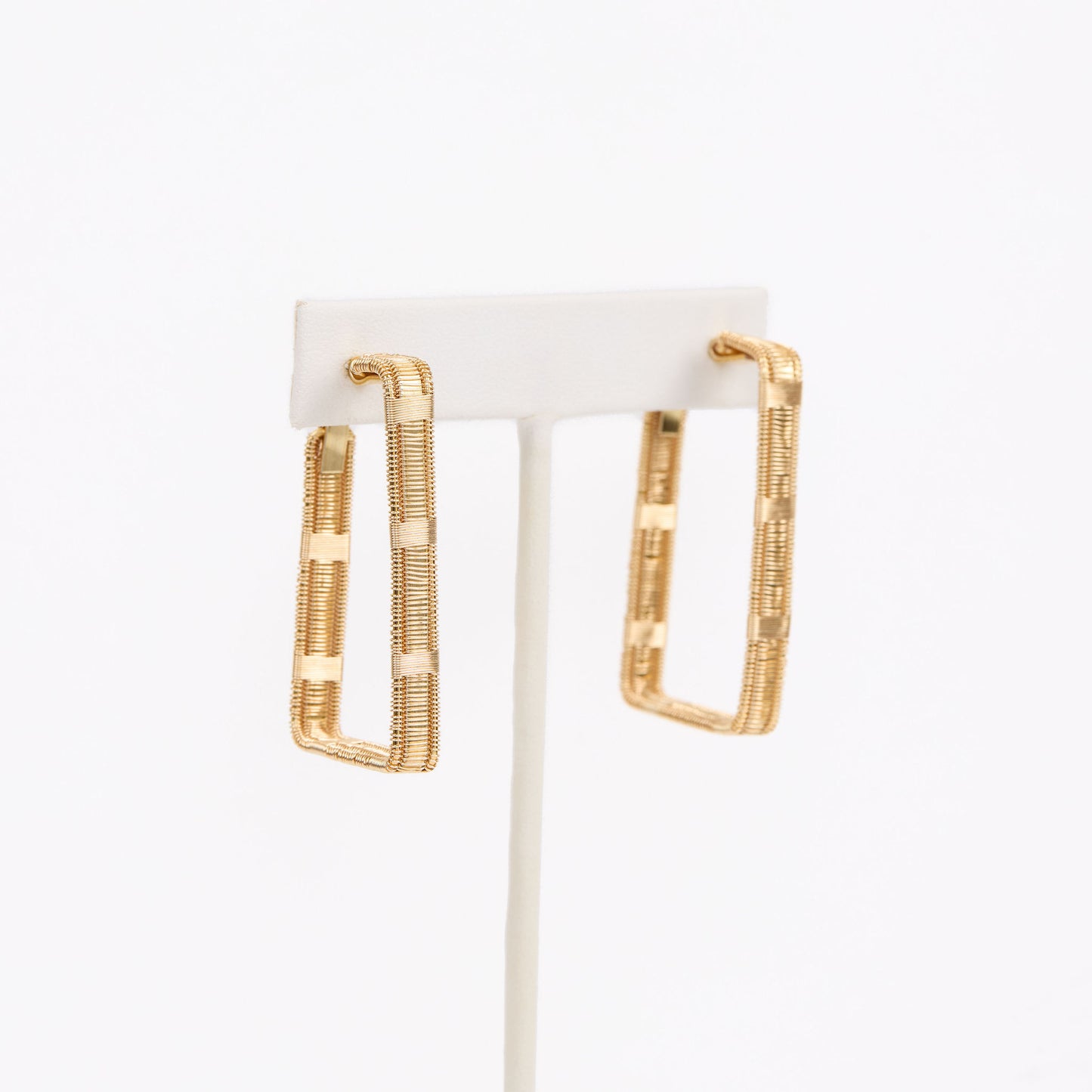 Sophia woven hoops on white background