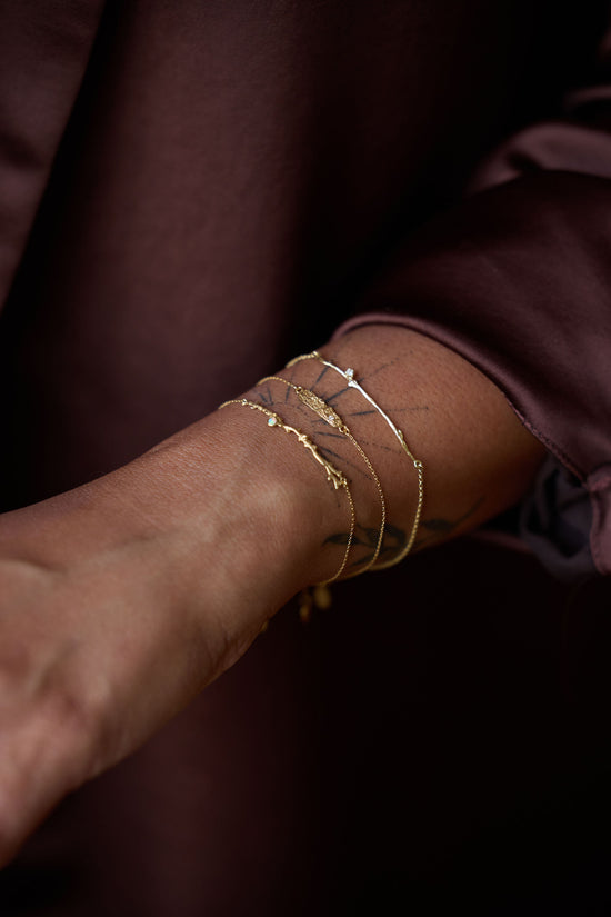 photo of bracelets on model