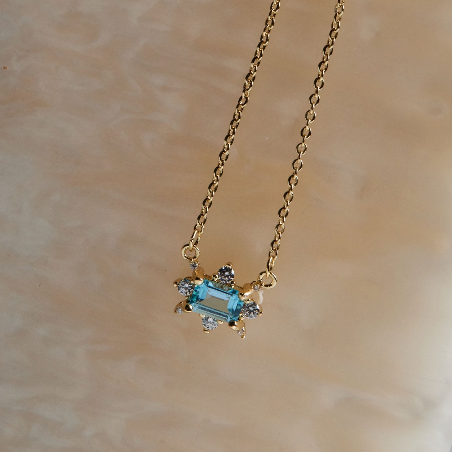 Load image into Gallery viewer, Piper necklace on a stylized background
