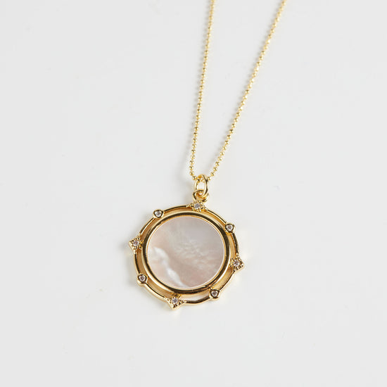 Moon prince necklace on white background