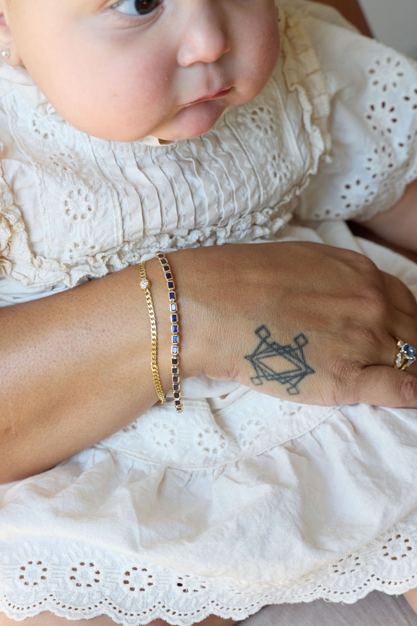 14K Gold Natural Diamond Bracelet