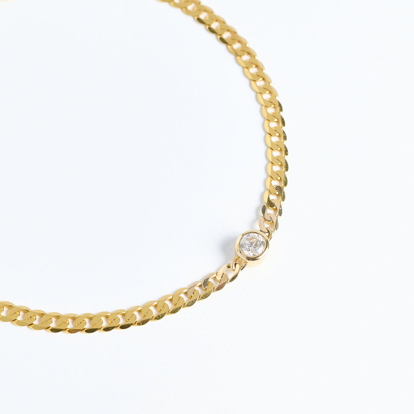 14K Gold Natural Diamond Bracelet