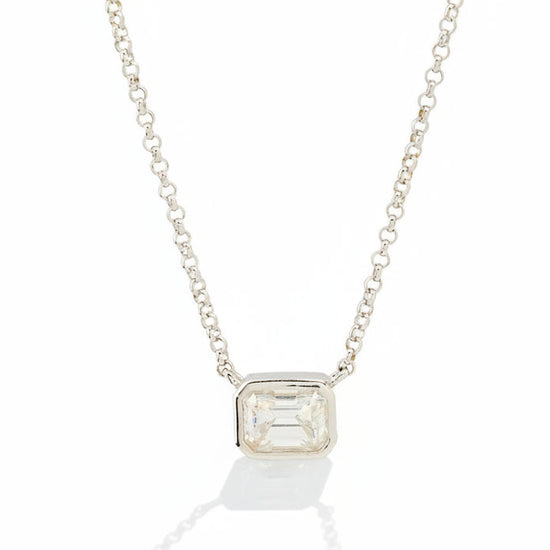 Emerald Cut Moissanite Necklace