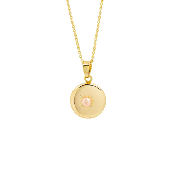 18K Gold Filled Mini Pearl Locket