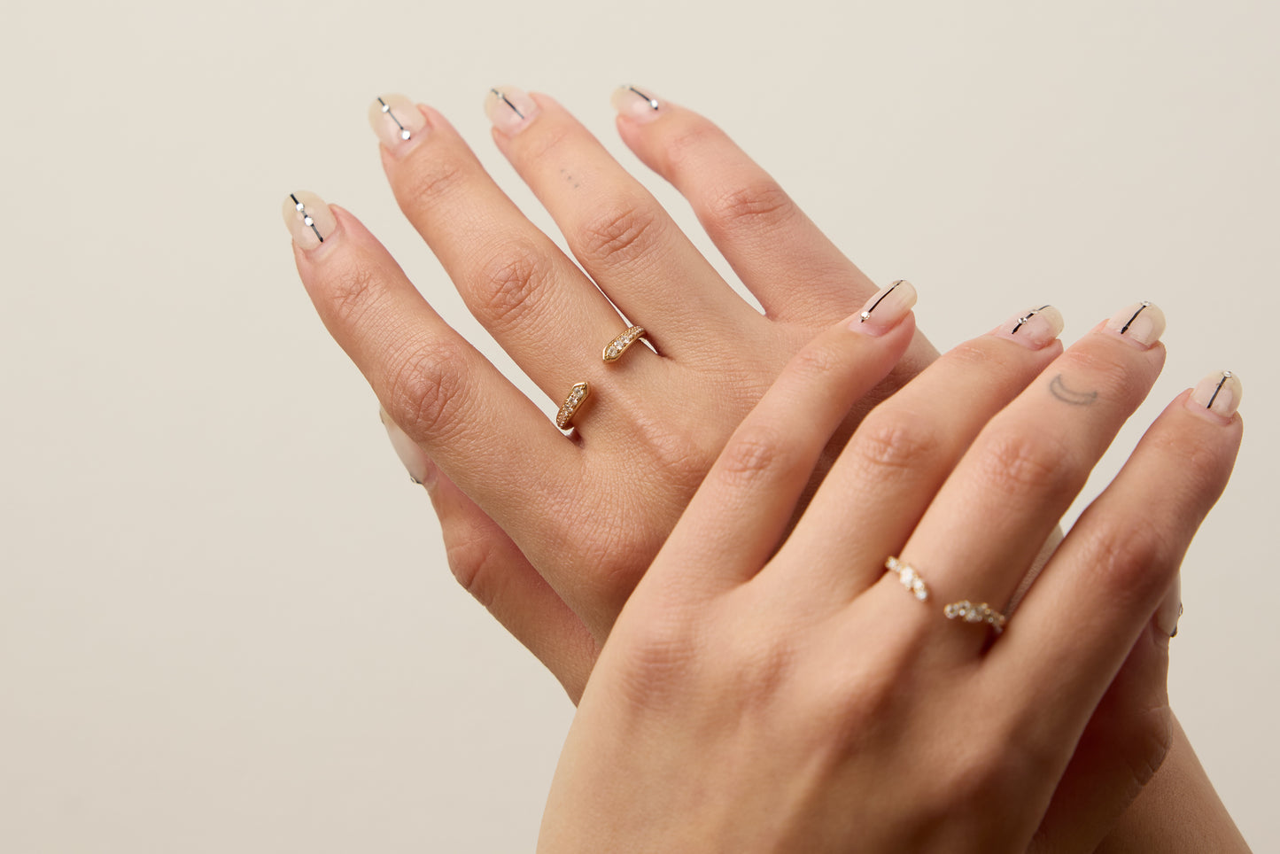 Tapered Split Diamond Band