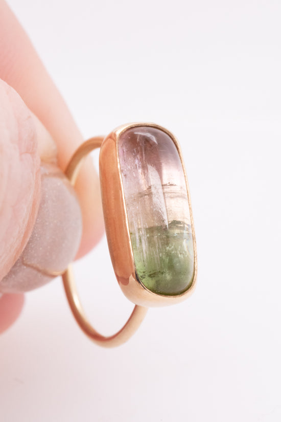 Watermelon Tourmaline Ring - Emerald Cut Tourmaline Ring - Women's  Tourmaline Diamond Ring | Watermelon tourmaline ring, Pink tourmaline ring,  Pink sapphire ring engagement