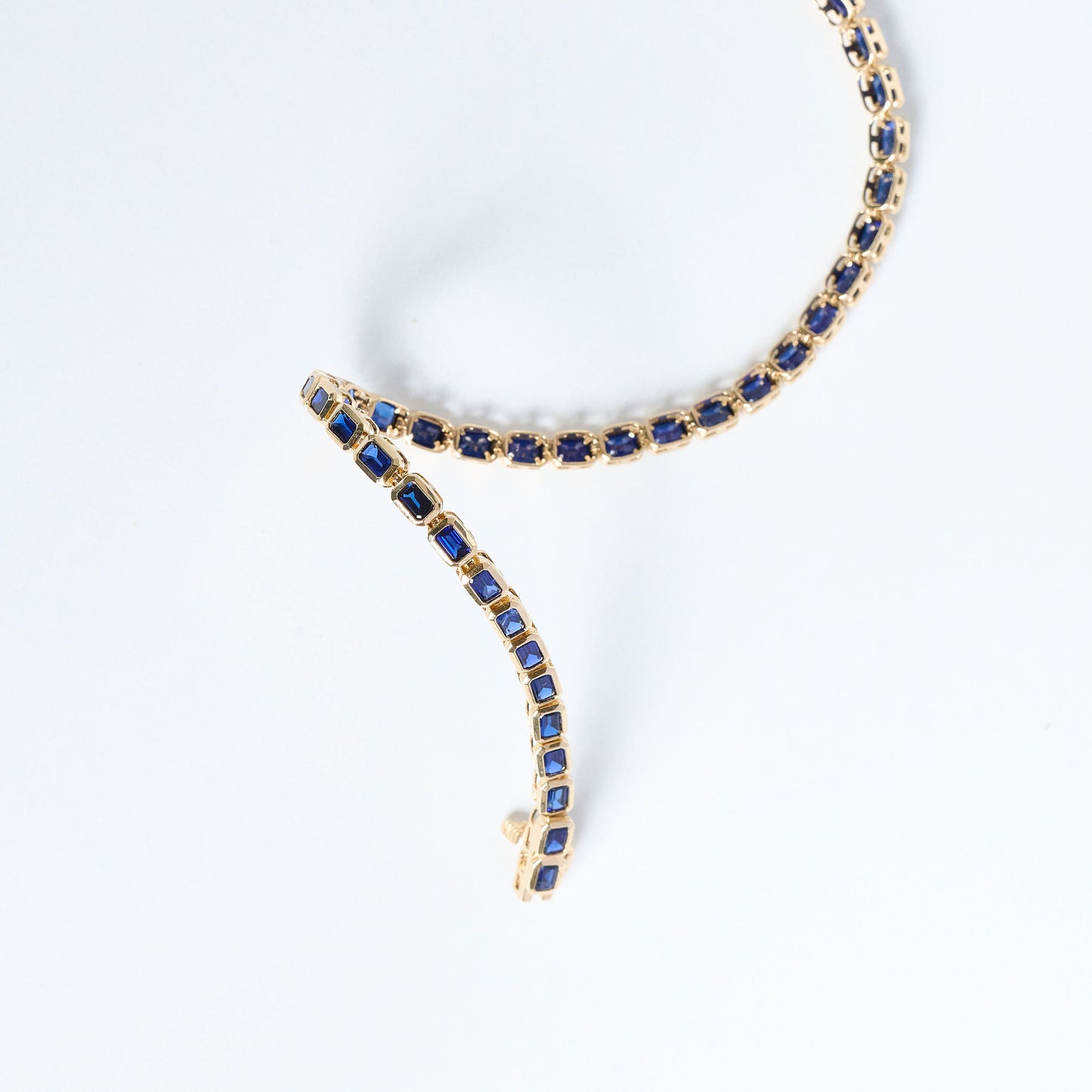 14k Sapphire Line Bracelet