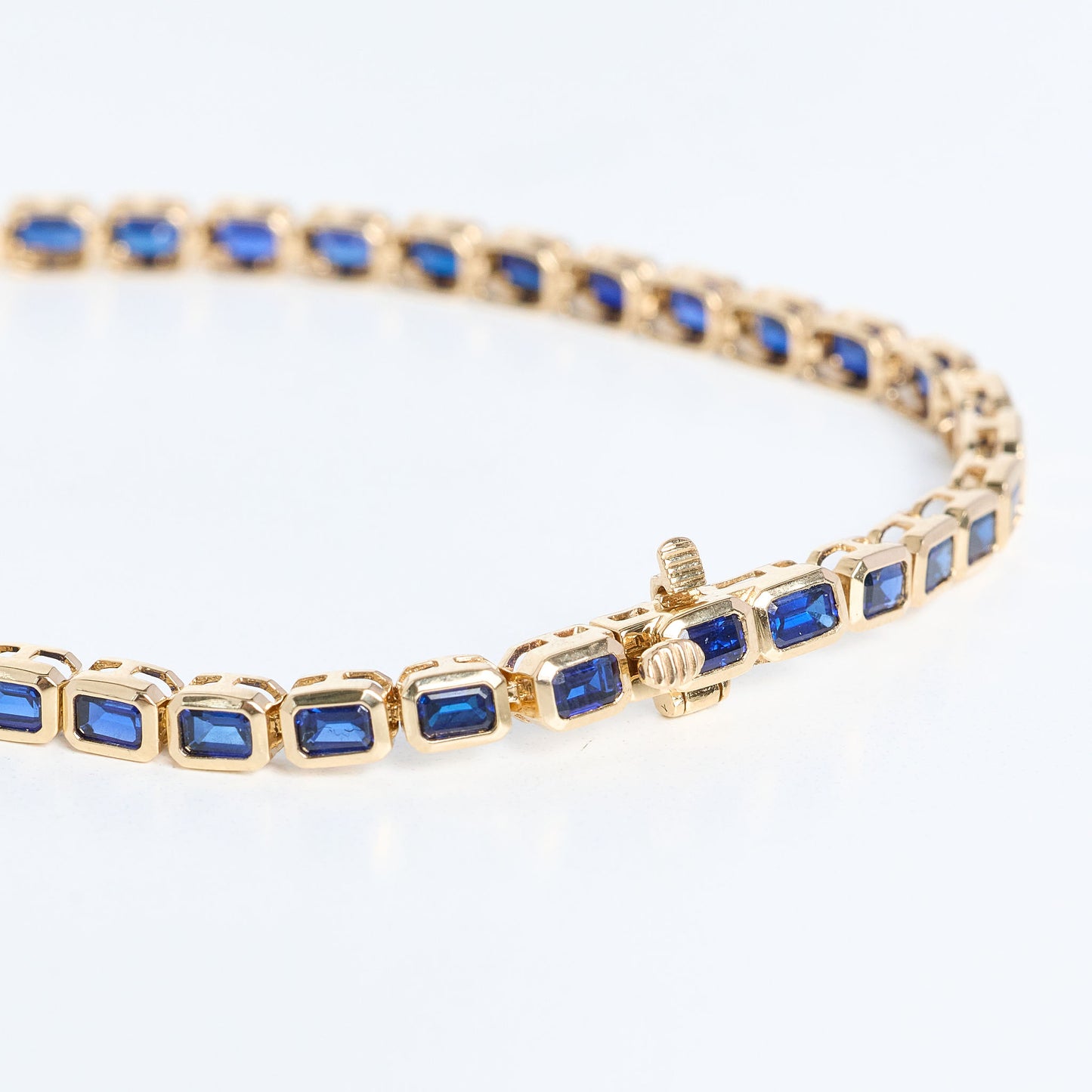 14k Sapphire Line Bracelet
