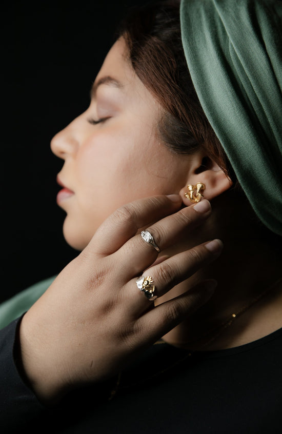 morning sunrise ring on model