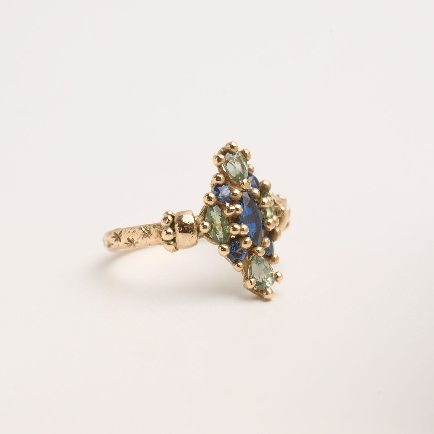 Sapphire Navette Ring